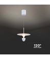9W LED hængelampe - 30x320x100cm, 3000K, ren hvid, hus