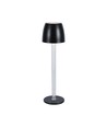 3W LED Bordlampe - Touch Dæmpbar Transparent Stang, 3000K, Sort Hus