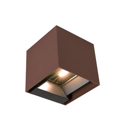 9W Corten Solcelle Væglampe - COB, PIR Sensor, 4000K, Corten, IP65