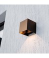 9W Solcelle væglampe - IP65, 4000K, Cortenfarvet, COB, PIR sensor