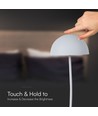 3W LED Bordlampe - Touch Dæmpbar, 3000K, hvid, Hus