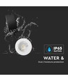 5W Ø8,1cm Samsung LED indbygningsspot - IP65, 4000K, dæmpbar, brandhæmmende, Hul: Ø5,7 cm, 5 års garanti