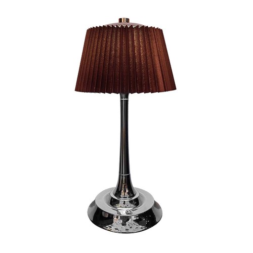 1,5W LED Bordlampe - Touch Dæmpbar, 3i1, Krom, Brun