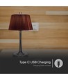 1,5W LED bordlampe, touch dæmpbar - 3-i-1 CCT, genopladelig, Chrome Brown, inkl. batteri og USB-C stik
