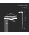 5,5W LED Solar Lygtepæl - PIR Sensor, IP54