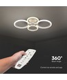 45W LED loftslampe - 3900lm, 3-trin dæmpbar, 3-i-1 CCT, hvid, inkl. fjernbetjening