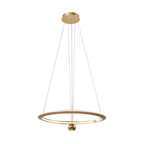 45W LED pendel, Ø60cm, børstet guld - 5500lm, 3000K, designer hængelampe, IP20
