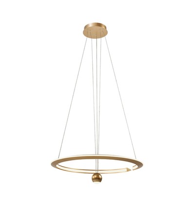 45W LED pendel, Ø60cm, børstet guld - 5500lm, 3000K, designer hængelampe, IP20