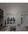 45W LED pendel, Ø60cm, børstet guld - 5500lm, 3000K, designer hængelampe, IP20