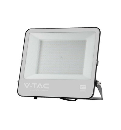 200W projektør - IP65, Sort, arbejdslampe, Samsung LED chip, 1m ledning, 6500K, grå matteret glas