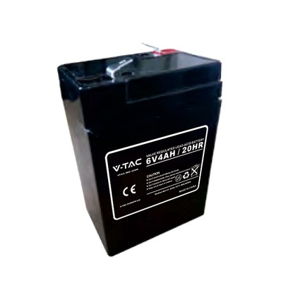 6V 4Ah blybatteri - 70x47x107mm, genopladeligt, VRLA, AGM-batteri