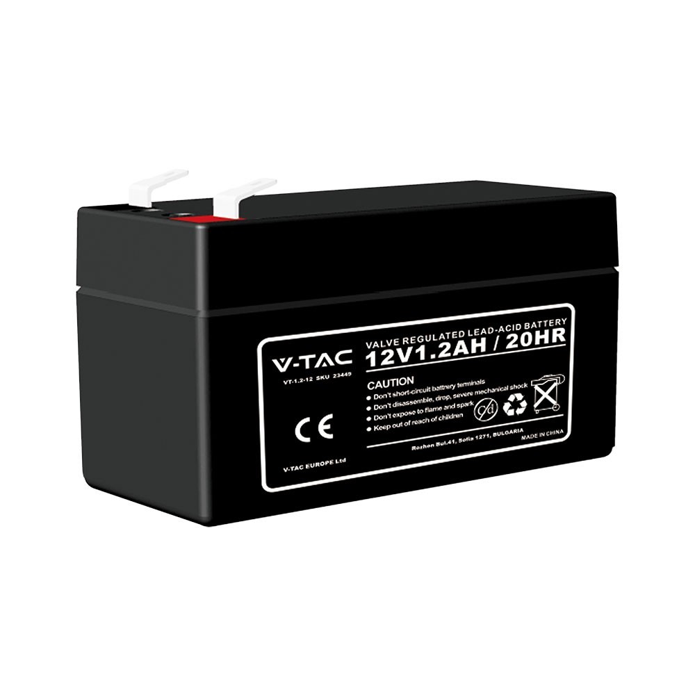 1,3ah 12v Blybatteri - 97x43x57mm, Abs Plast, 12v Dc - V-tac