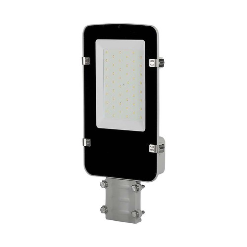 50W LED gadelampe med Samsung LED chip - 100lm/W, IP65, 6500K, grå, 110 grader