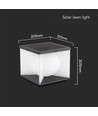8W LED Solar Have Lampe - 3000K, Sort+Hvid, Hus