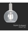 5W LED Pendel Lys - 3000K, Klart Glas