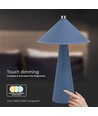 3W bordlampe - LED, genopladelig, touch dæmpbar, 3i1, blå, hus