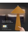 3W bordlampe - LED, genopladelig, berøringsdæmpbar, 3i1, gul, hus