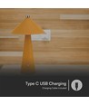 3W bordlampe - LED, genopladelig, berøringsdæmpbar, 3i1, gul, hus