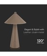 3W genopladelig LED bordlampe, brun - 3-i-1 CCT, dæmpbar, touch kontrol, USB-C, 4000mAh batteri