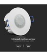PIR Sensor loftmontering - 360° Detekteringsrækkevidde, Hvidt Hus