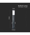 Pullertlampe - Rustfrit Stål Hus (60 cm) IP44 Grå