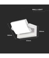 17W LED Væglampe, justerbar vinkel - 3000K, Hvidt Hus, IP65