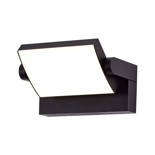 17W LED væglampe - IP65, sort, aluminium