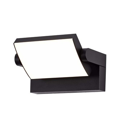 17W LED væglampe - IP65, sort, aluminium