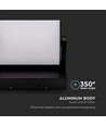 17W LED væglampe - IP65, sort, aluminium