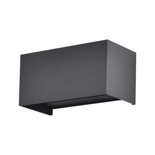 24W LED udendørs væglampe - IP65, sort, op/ned lys, 3000K, 2720lm, 20x10x10 cm