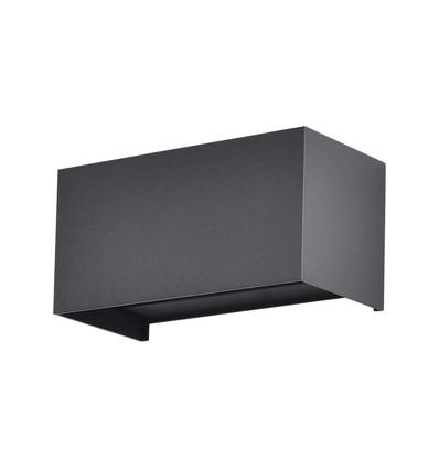 24W LED Væglampe - 3000K, Sort hus