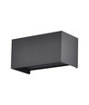 24W LED udendørs væglampe - IP65, sort, op/ned lys, 3000K, 2720lm, 20x10x10 cm