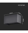 24W LED udendørs væglampe - IP65, sort, op/ned lys, 3000K, 2720lm, 20x10x10 cm