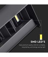 24W LED udendørs væglampe - IP65, sort, op/ned lys, 3000K, 2720lm, 20x10x10 cm