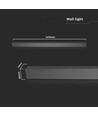 141cm Antracit 23W lineær LED væglampe, RA90 - IP65, 2875lm, 3000K