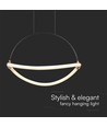 12W Hænge Pendel Lampe - LED, 400mm, 3000K, Sort Hus