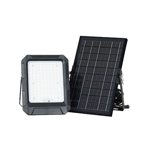 10W Solpanel Projektør - 4000K, Med Fjernbetjening, IP65