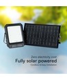 15W Solcellepanel med projektør - 4000K, med fjernbetjening, IP65