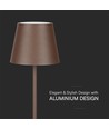 1,5W LED - Bordlampe, Touch, Dæmpbar, 3000K, IP54, Sand Cortenfarvet Hus