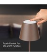 1,5W LED - Bordlampe, Touch, Dæmpbar, 3000K, IP54, Sand Cortenfarvet Hus