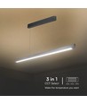 36W LED Lineært Hængependel Lys - Samsung-Diff. Pladetype 3i1 Mat Grå