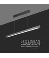 36W LED lineært pendel armatur, 3IN1 CCT - 2880lm, mat grå, Samsung LED, inkl. wireophæng
