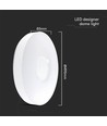 60W LED designer loftslampe med fjernbetjening - 6000lm, dæmpbar, 3-i-1 CCT, hvid cover