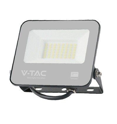 30W LED projektør, Samsung LED chip - Sort, 3000K, 1m ledning, IP65 udendørs