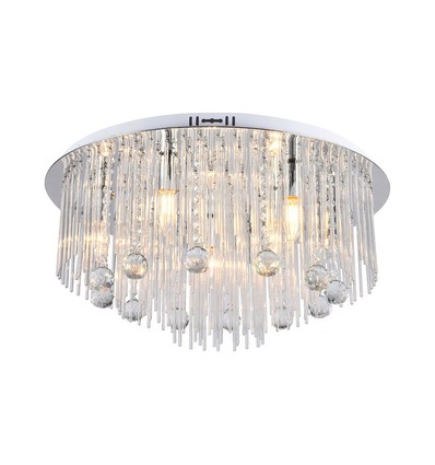 Ø60cm LED Designer krystal loftslampe - E14 fatning, klart glas, IP20 indendørs