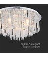 Ø60cm LED Designer krystal loftslampe - E14 fatning, klart glas, IP20 indendørs