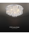 Ø60cm LED Designer krystal loftslampe - E14 fatning, klart glas, IP20 indendørs