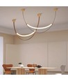 12W Designer loftslampe - 1440lm, L166cm, metal, hvid kant