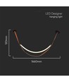 LED Designer Hændelampe - 3000K, brun hus.