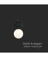 LED Designer Pendel Lampe G9 - Sort + Hvid Hus
